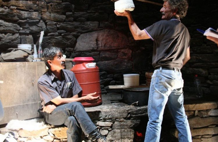 Making Cheese in Crete island